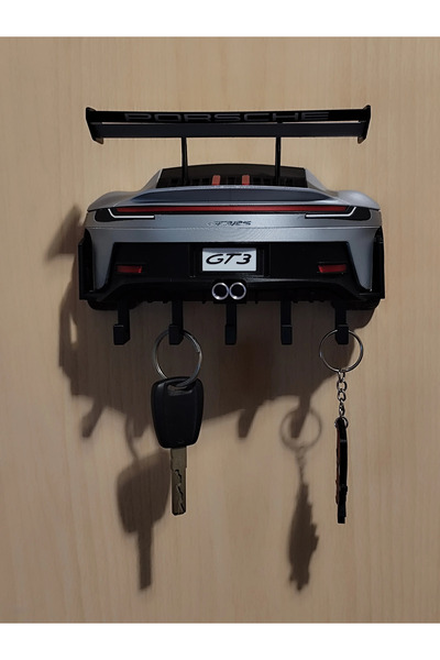 Eva Prints Cuier pentru chei Porsche 911 GT3 RS, organizator perete, suport c...