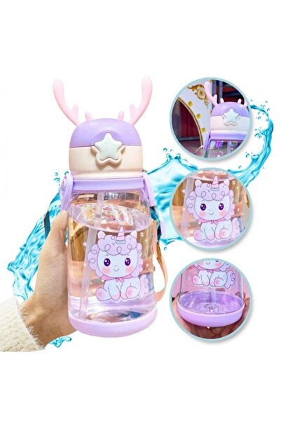 OEM Sticlă de apă pentru copii cu pai 600 ml BD30FIO