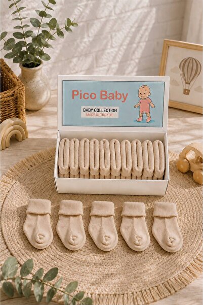 Pico Baby جوارب الأطفال حديثي الولادة الفاخرة المصنوعة من القطن العضوي للجنسي...