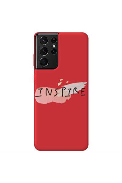 Other Samsung S21 Ultra Inspire Red Colored Silicone TPU Θήκη