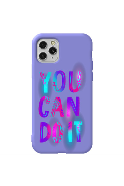 Other Apple iPhone 11 Pro You Can Doit Purple Colored Silicone TPU Θήκη