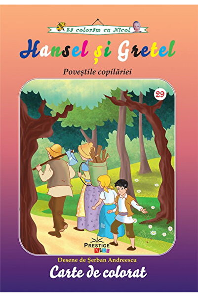 Editura Prestige Hansel si Gretel - carte de colorat
