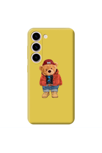 Other Samsung S23 Plus Bear in a hat Yellow Colored Silicone TPU Θήκη