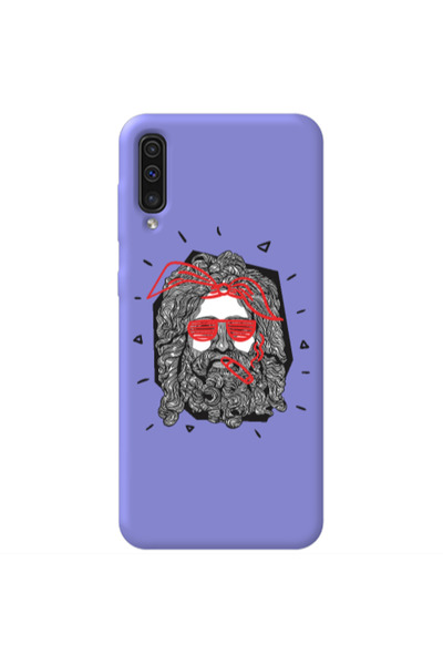 Other Samsung A70 Cool glasses Purple Colored Silicone TPU Θήκη