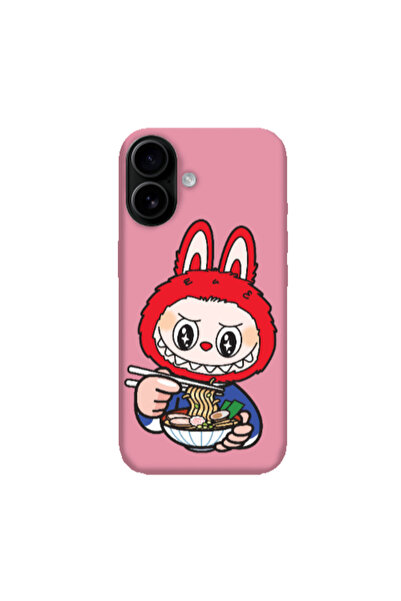 Other Apple Iphone 16 plus Labubu 1 Pink Colored Silicone TPU Θήκη