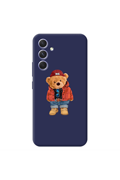 Other Samsung S23FE Bear in a hat Dark blue Colored Silicone TPU Θήκη