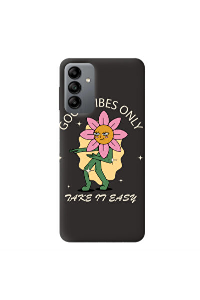 Other Samsung A04S Good Vibes Only Black Colored Silicone TPU Θήκη