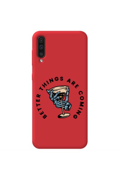 Other Samsung A70 Better Things Are Coming Red Colored Silicone TPU Θήκη