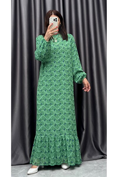 NİSUM MODA Floral Chiffon Dress