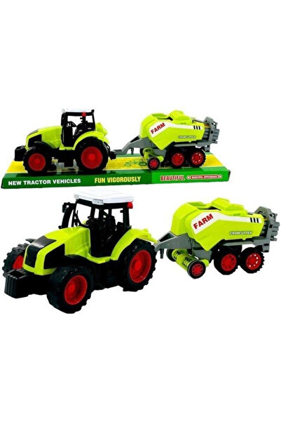OEM Tractor jucarie Merkpol Cropcutter, set agricol pentru copii, cu remorca,...