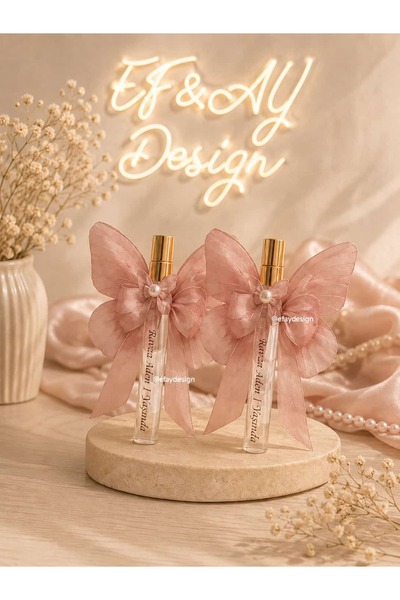 Efay 10 adet sprey kolonya şişesi kart süslemesi düğün nişan nikah doğum hedi...