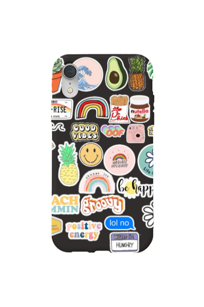 Other Apple iPhone Xr Good vibes Black Colored Silicone TPU Θήκη