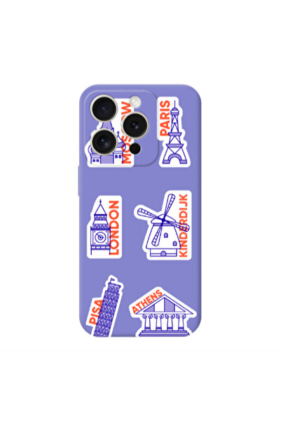 Other Apple iPhone 15 Pro Max Pisa Athens Purple Colored Silicone TPU Θήκη