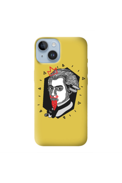 Other Apple iPhone 14 Plus Bearded Yellow Colored Silicone TPU Θήκη