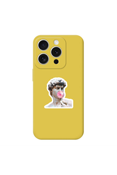 Other Apple Iphone 16 Pro Max Bubble Yellow Colored Silicone TPU Θήκη