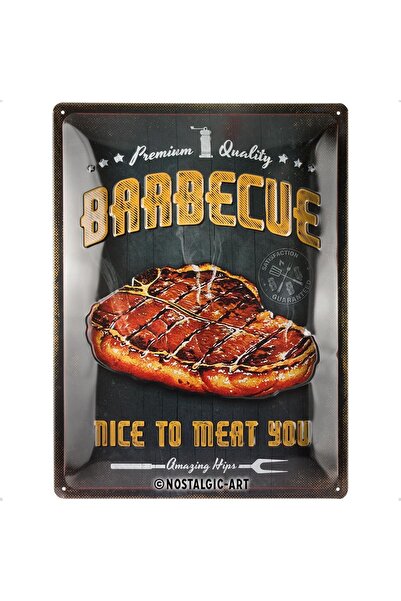 Nostalgic Art Nostalgic-Art 23292 Retro Sac Levha Barbecue Nice To Meat You –...