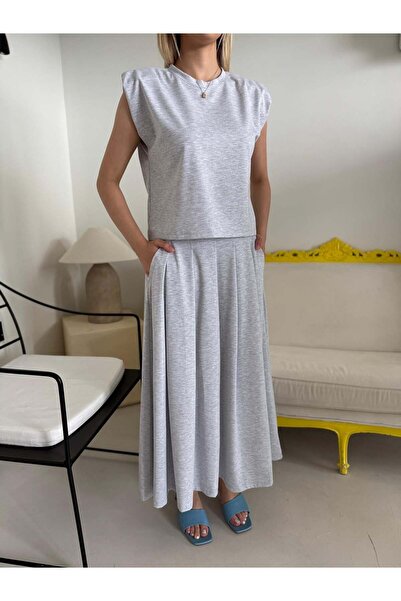 Bade Butik Gray Pleated Modal Suit