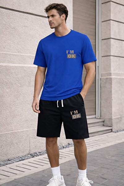 x-compass life Unisex Oversize Printed Shorts Set – Crew Neck Short Sleeve T-...