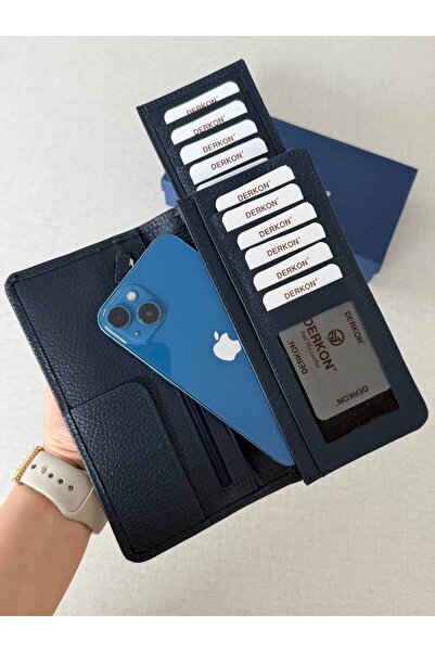 DERKON Mikam Model Card Holder Detailed Genuine Leather Wallet