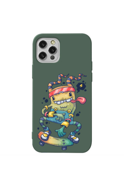 Other Apple iPhone 12 Pro Max Dangerous task Dark Green Colored Silicone TPU ...