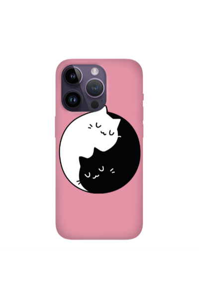 Other Apple iPhone 14 Pro Max Bundle of love Pink Colored Silicone TPU Θήκη