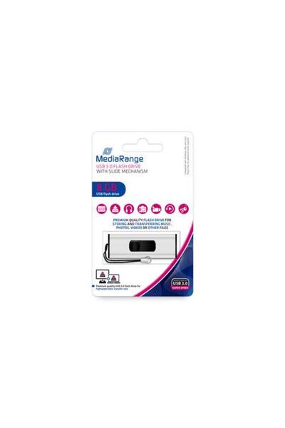 MediaRange Memorie USB 3.2 8 GB Argintiu Negru