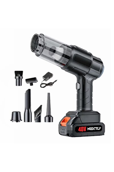 NEXTLY Aspirator portabil multifuncțional pentru mașină și casă, 6 accesorii,...
