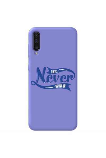 Other Samsung A70 I Will Never Grow Up Purple Colored Silicone TPU Θήκη