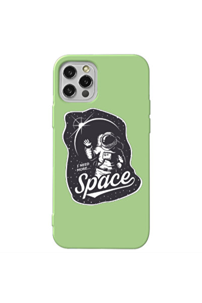 Other Apple iPhone 12 Pro I need more spacee Light Green Colored Silicone TPU...