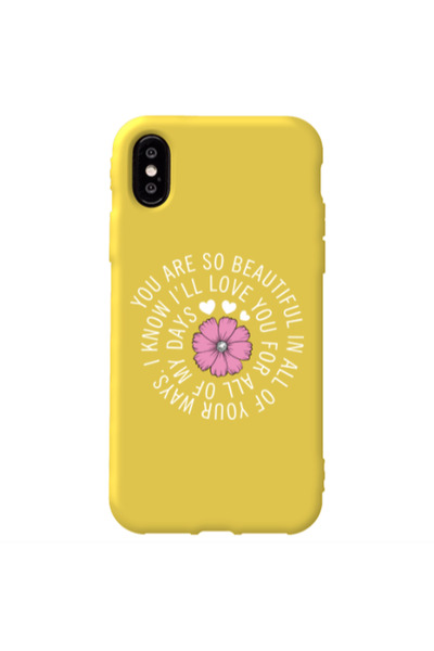 Other Apple iPhone Xs Your Ways Yellow Colored Silicone TPU Θήκη