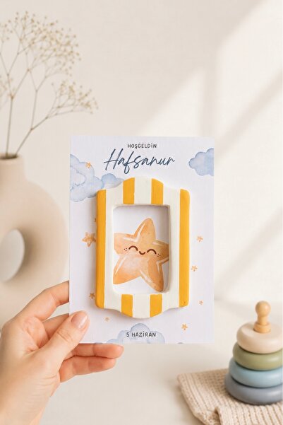 Mandalin Art Studio Kişiye Özel Çizgili Mini Çerçeve Buzdolabı Magneti 10’lu