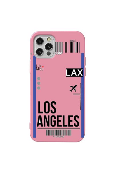 Other Apple iPhone 12 Pro Max Los angeles Pink Colored Silicone TPU Θήκη