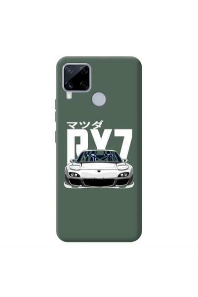 Other Realme C25 Car Rx7 Dark Green Colored Silicone TPU Θήκη