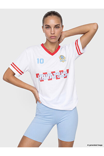 LC Waikiki Trendlucky with a Difference Croatia Printed Women's Sports T-Shirt