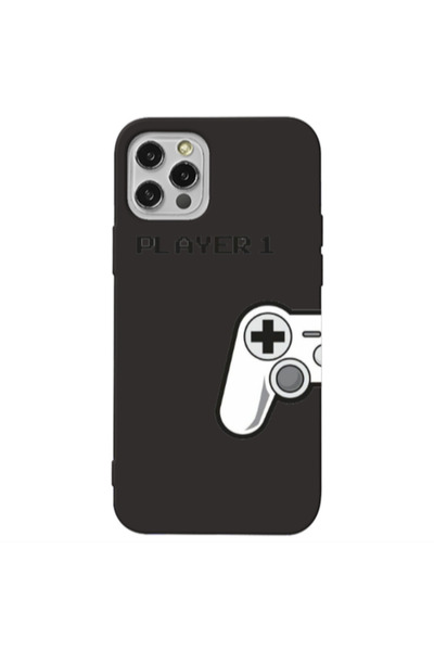 Other Apple iPhone 12 Pro Max Player 1 Black Colored Silicone TPU Θήκη