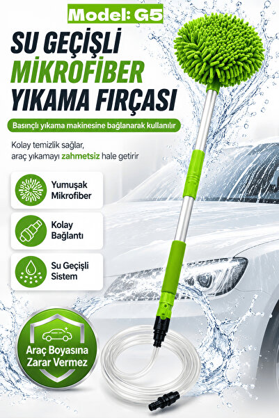okaoda 90 cm Uzun Saplı Yüksek Kaliteli Yumuşak Kıllı Oto Yıkama Paspası (Oto...