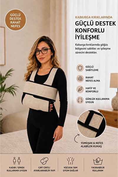 Universal Kaburga Kırığı Destek Korsesi Göğüs Destek Bandajı Ayarlanabilir Cı...