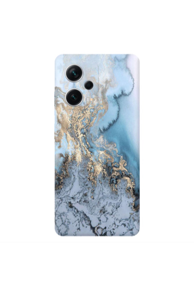 Other Xiaomi Redmi Note 12 5G Marble Gold Design Transparent Silicone TPU Θήκη