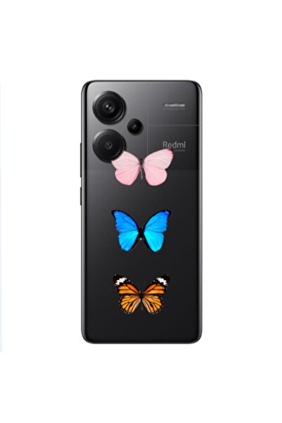 Other Xiaomi Redmi Note 13 Pro+ 5G Triple Butterfly Transparent Silicone TPU ...