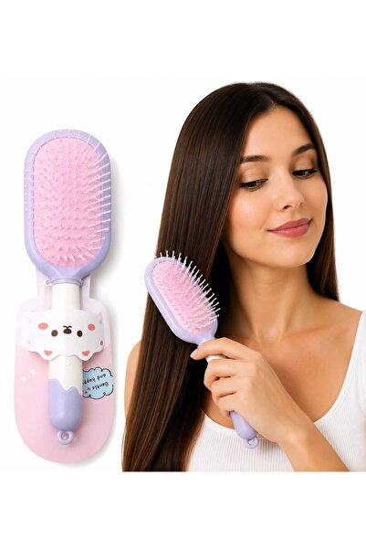 VitaMood Yaşam Daily Use Hair Brush - Soft Tip Combing Brush Blue Pink