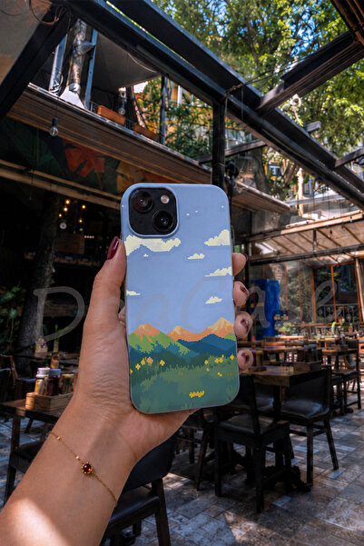 DoaCase iPhone 14 Uyumlu Bebek Mavisi Renkli Lansman Telefon Kılıfı
