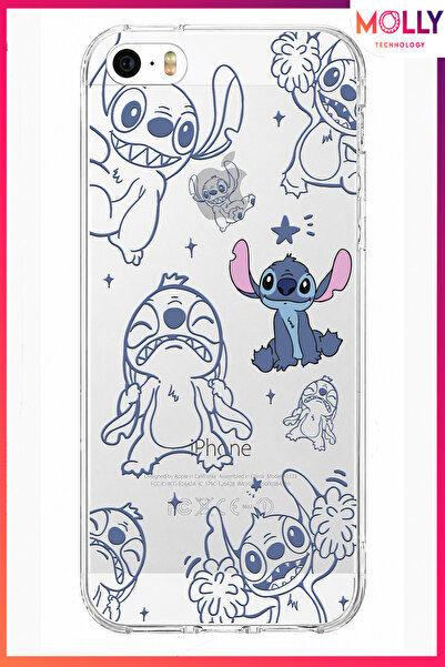 Molly iPhone 5 / 5S İçin Şeffaf Stitch Tatlı Çılgınlık Desenli Silikon Kılıf