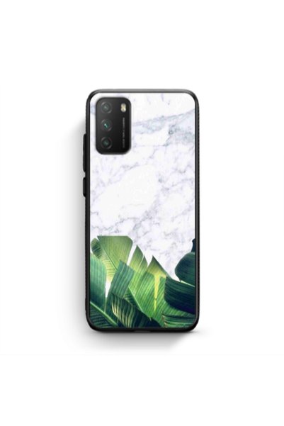 Other Xiaomi Poco M3 Marble Laves Black Glossy Θήκη
