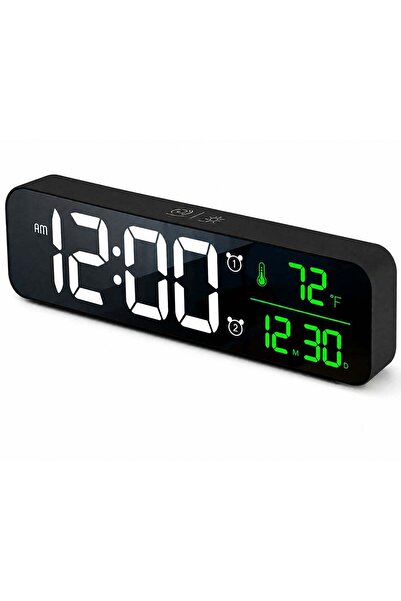 Generic Digital LED Wall Clock - Large Display Electronic Clock with Time, Da...