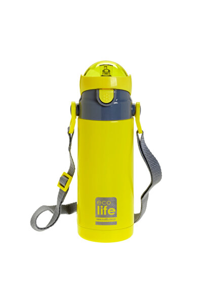 Ecolife ΜΕΤΑΛΛΙΚΟ ΘΕΡΜΟΣ ΠΑΙΔΙΚΟ 400ml - ΚΙΤΡΙΝΟ