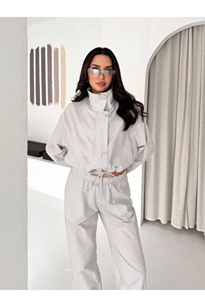 salome butik PİTİ KARELİ 2'Lİ CEKET PANTOLON TAKIM
