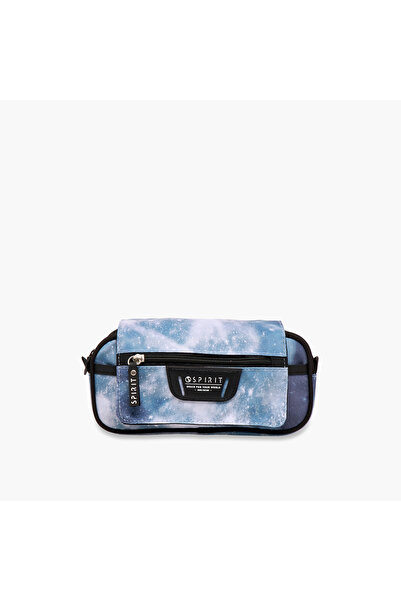 Spirit Printed Pencil Pouch with Zip Closure
