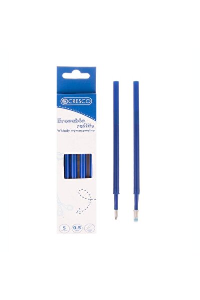 MC Micostore Rezerva pix cu stergere CRESCO 045004, 0.5mm, albastru, set 5 buc