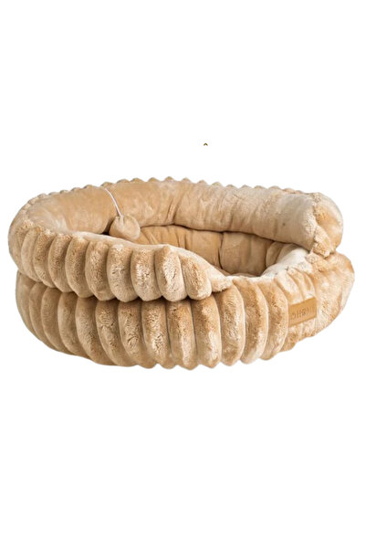 Home Pat culcus rotund pentru caini si pisici, plus fluffy, margine inalta, p...