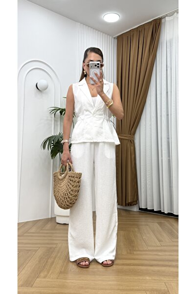 R-Style Single Button Linen Suit